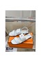 Hermes Grace Sandals in White Nappa Leather Replica