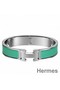 Hermes Green Enamel Clic H PM Bracelet Replica