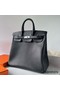 Hermes HAC Birkin 40 Handmade Bag in Black Clemence Leather Replica