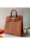 Hermes HAC Birkin 40 Handmade Bag in Gold Clemence Leather Replica