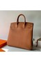 Hermes HAC Birkin 40 Handmade Bag in Gold Clemence Leather Replica