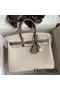 Hermes HSS Birkin 25 Bicolor Bag in Craie and Gris Asphalt Epsom Calfskin Replica