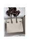 Hermes HSS Birkin 25 Bicolor Bag in Craie and Gris Asphalt Epsom Calfskin Replica