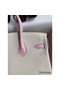 Hermes HSS Birkin 25 Bicolor Bag in Craie and Pink Chevre Mysore Leather Replica