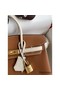 Hermes HSS Birkin 25 Bicolor Bag in Gold and Craie Clemence Leather Replica
