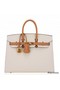 Hermes HSS Birkin 25 Sellier Bag in Craie and Gold Epsom Calfskin Replica