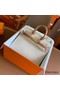 Hermes HSS Birkin 25 Sellier Bag in Craie and Gold Epsom Calfskin Replica