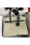 Hermes HSS Birkin 30 Bicolor Bag in Craie and Malachite Epsom Calfskin Replica