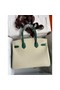 Hermes HSS Birkin 30 Bicolor Bag in Craie and Malachite Epsom Calfskin Replica