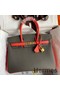 Hermes HSS Birkin 30 Bicolor Bag in Etain and Piment Epsom Calfskin Replica