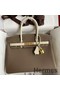 Hermes HSS Birkin 30 Bicolor Bag in Taupe and Craie Epsom Calfskin Replica