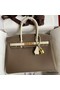 Hermes HSS Birkin 30 Bicolor Bag in Taupe and Craie Epsom Calfskin Replica