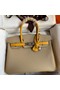 Hermes HSS Birkin 30 Bicolor Bag in Trench and Yellow Epsom Calfskin Replica
