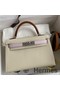 Hermes HSS Kelly Mini II Sellier Tri-color Bag In Craie/Pink/Gold Epsom Calfskin Replica