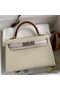 Hermes HSS Kelly Mini II Sellier Tri-color Bag In Craie/Pink/Gold Epsom Calfskin Replica