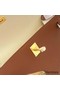 Hermes HSS Kelly Pochette Bicolor Bag in Gold and Craie Swift Calfskin Replica