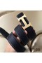 Hermes H Belt Buckle & Black Clemence 32 MM Strap Replica