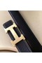 Hermes H Belt Buckle & Black Clemence 32 MM Strap Replica