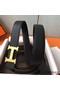 Hermes H Belt Buckle & Black Epsom 32 MM Strap Replica
