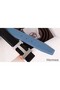 Hermes H Belt Buckle & Blue Clemence 32 MM Strap Replica