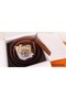 Hermes H Belt Buckle & Brown Clemence 32 MM Strap Replica