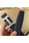 Hermes H Belt Buckle & Noir Clemence 32 MM Strap Replica