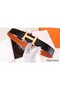 Hermes H Belt Buckle & Orange 32mm Clemence Strap Replica