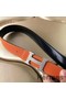 Hermes H Belt Buckle & Orange Clemence 32 MM Strap Replica