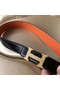 Hermes H Belt Buckle & Orange Clemence 32 MM Strap Replica