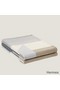 Hermes H Drapeau Blanket in Acier and Perle Cashmere Replica