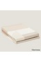Hermes H Drapeau Blanket in Naturel and Grege Cashmere Replica