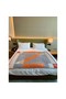 Hermes H Drapeau Blanket in Terracotta and Grey Cashmere Replica