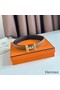 Hermes H Medor Reversible Belt 24MM in Gold Epsom Leather Replica
