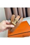 Hermes H Medor Reversible Belt 24MM in Gold Epsom Leather Replica