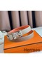 Hermes H Medor Reversible Belt 24MM in Tourterelle Epsom Leather Replica