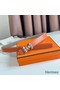 Hermes H Medor Reversible Belt 24MM in Tourterelle Epsom Leather Replica
