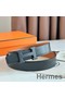 Hermes H Reversible 32MM Belt with Matte Buckle in Gold Clemence Leather Replica