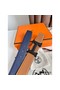 Hermes H Reversible 38MM Belt with matte Buckle in Blue and Gold Epsom Leather Replica
