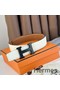 Hermes H Reversible 38MM Belt with matte Buckle in White and Gold Epsom Leather Replica