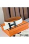 Hermes H Reversible 38MM Belt with matte Buckle in White and Gold Epsom Leather Replica