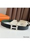Hermes H Reversible Belt 32MM in Black and Green Epsom Leather Replica
