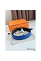 Hermes H Reversible Belt 32MM in Blue and Black Epsom Leather Replica