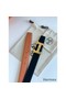 Hermes H Reversible Belt 32MM in Grey Clemence Leather Replica