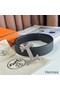 Hermes H Reversible Belt 38MM in Black Epsom Leather Replica