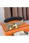 Hermes H Reversible Belt 38MM in Grey and Black Epsom Leather Replica