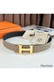 Hermes H Reversible Belt 38MM in Grey and Black Epsom Leather Replica