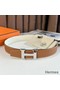 Hermes H Reversible Belt 38MM in White and Gold Epsom Leather Replica