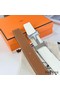 Hermes H Reversible Belt 38MM in White and Gold Epsom Leather Replica