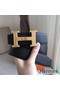 Hermes H Reversible Belt In Grey/Black Swift Leather Replica