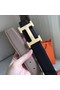 Hermes H Reversible Belt In Grey/Black Swift Leather Replica